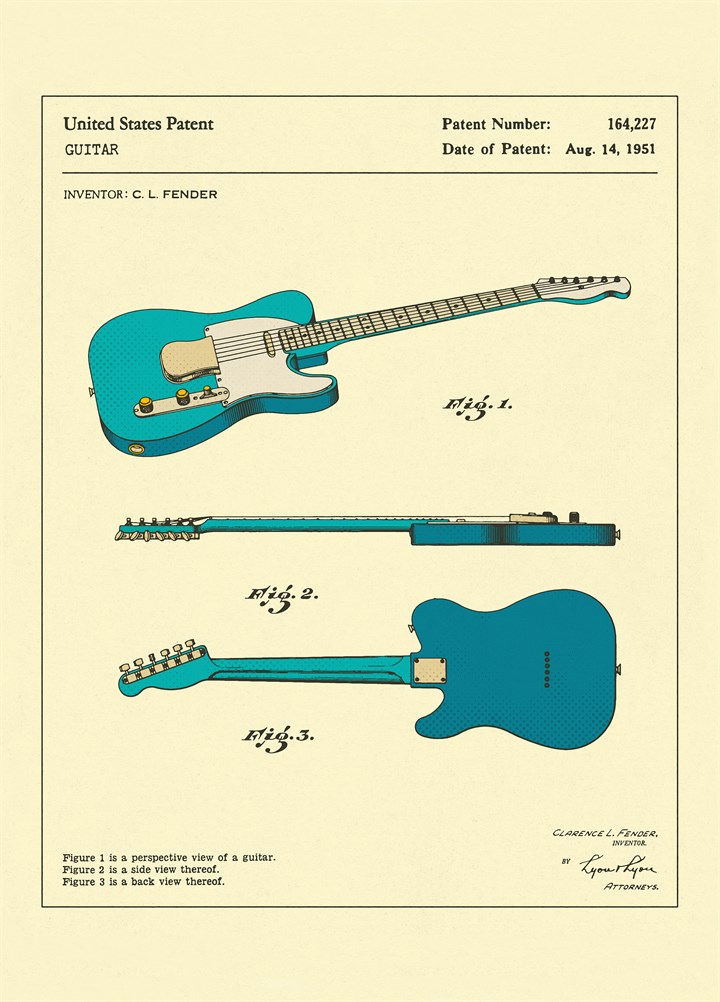 Guitar Patent Card