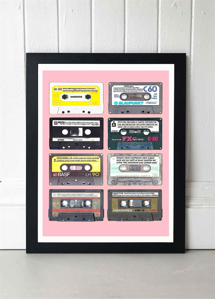 Mixtapes Art Print by Indie Prints