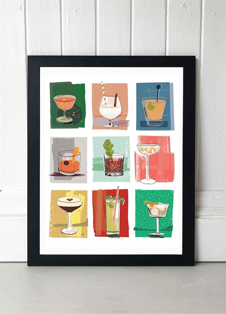 Cocktails Art Print by Kavel Rafferty