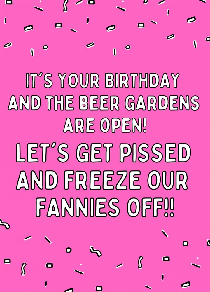 Let's Get Pissed And Freeze Our Fannies Off Card