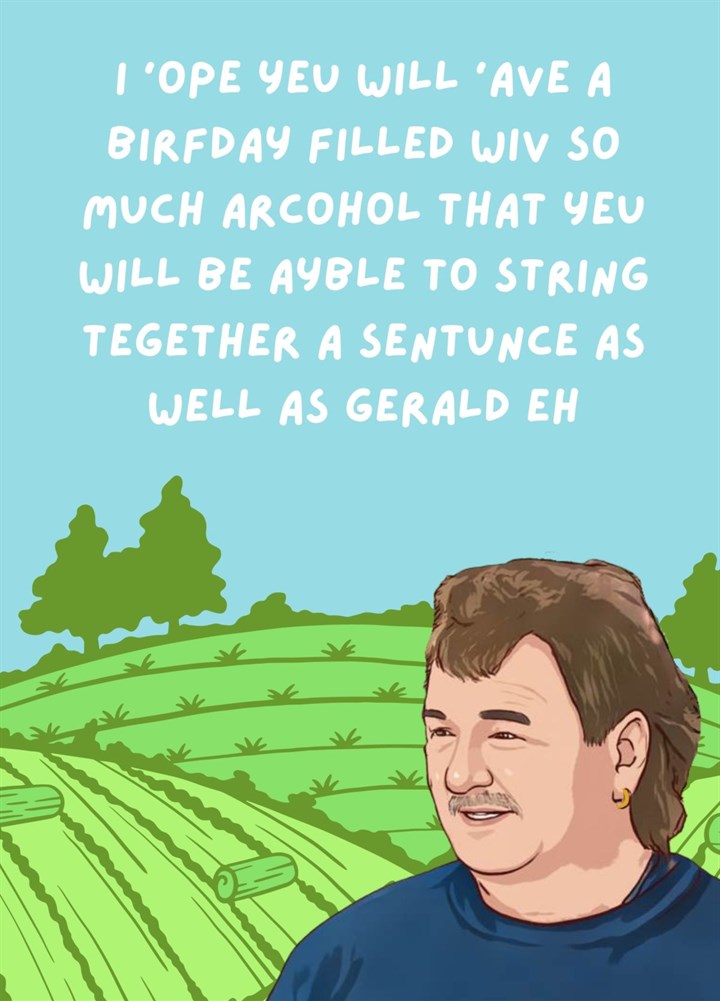 Funny Gerald Birthday Card