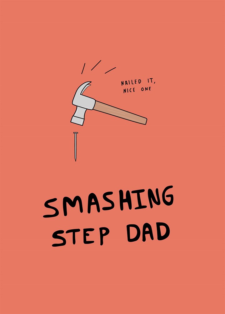 Smashing Step Dad Card