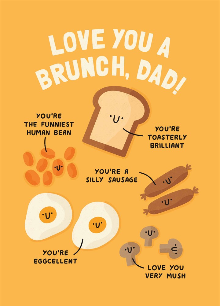 Brunch Puns Father's Day Card