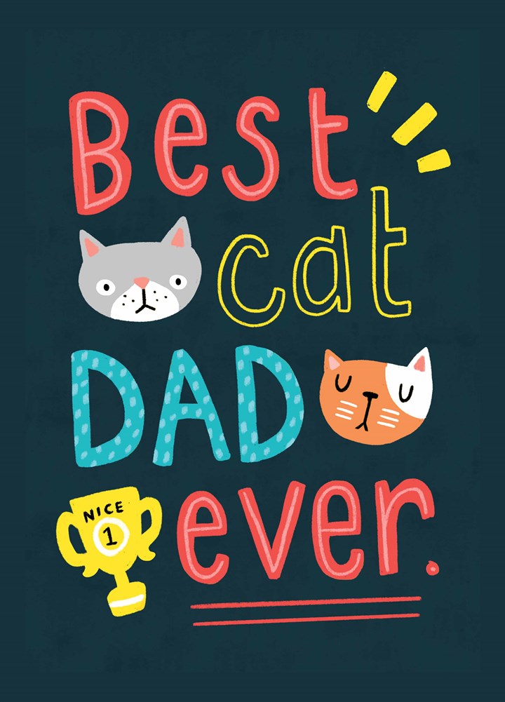Best Cat Dad Ever Card