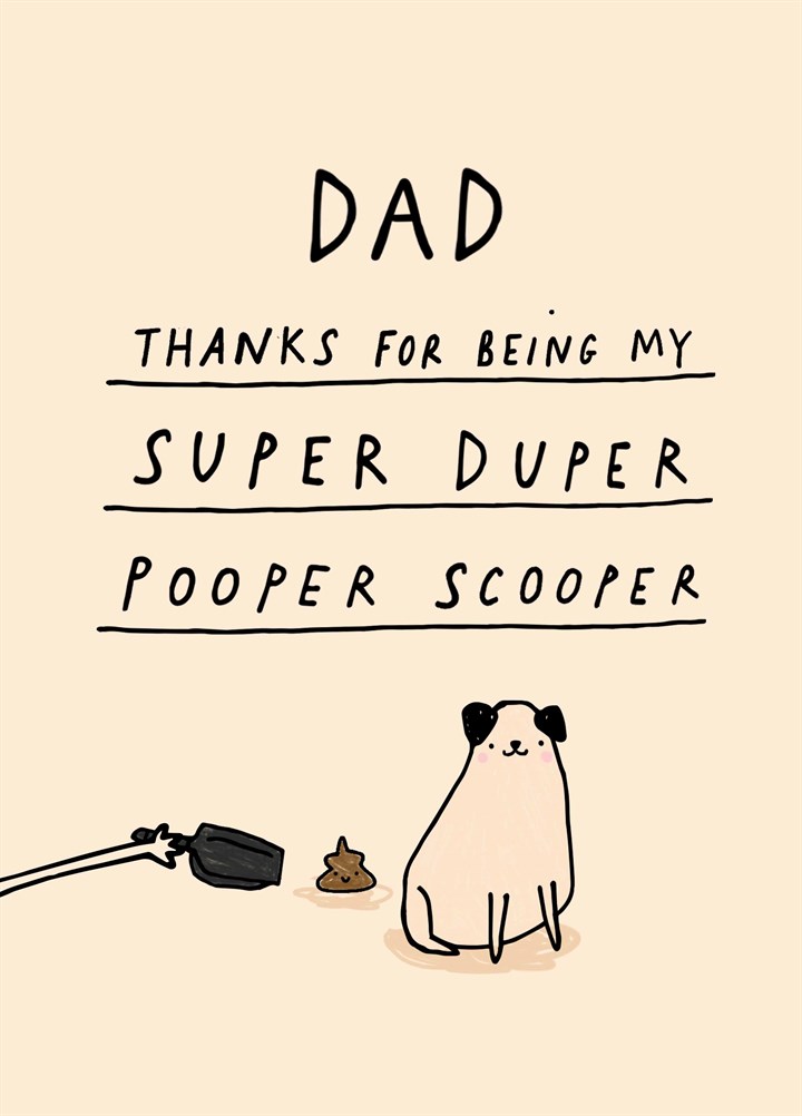 Pooper Scooper Dog Dad Card
