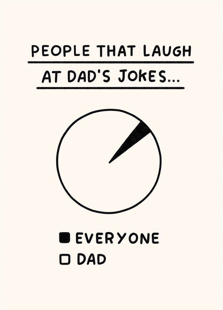 Dad Jokes Pie Chart Card