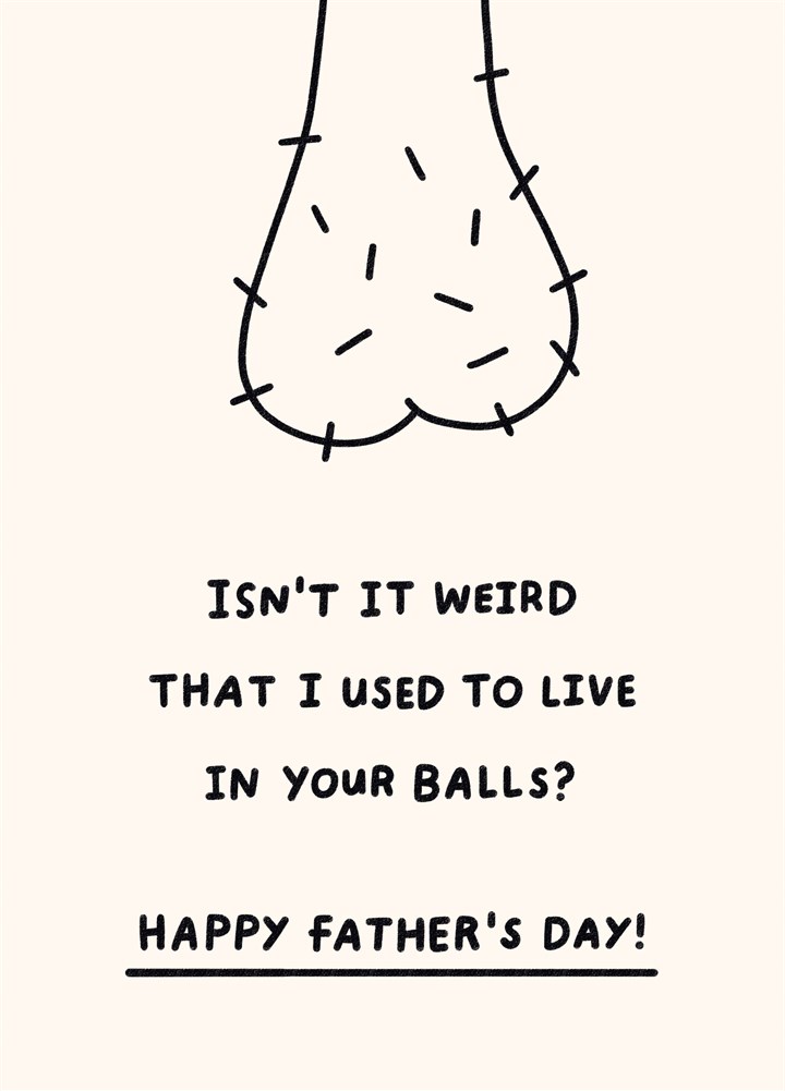 In Your Balls Father's Day Card