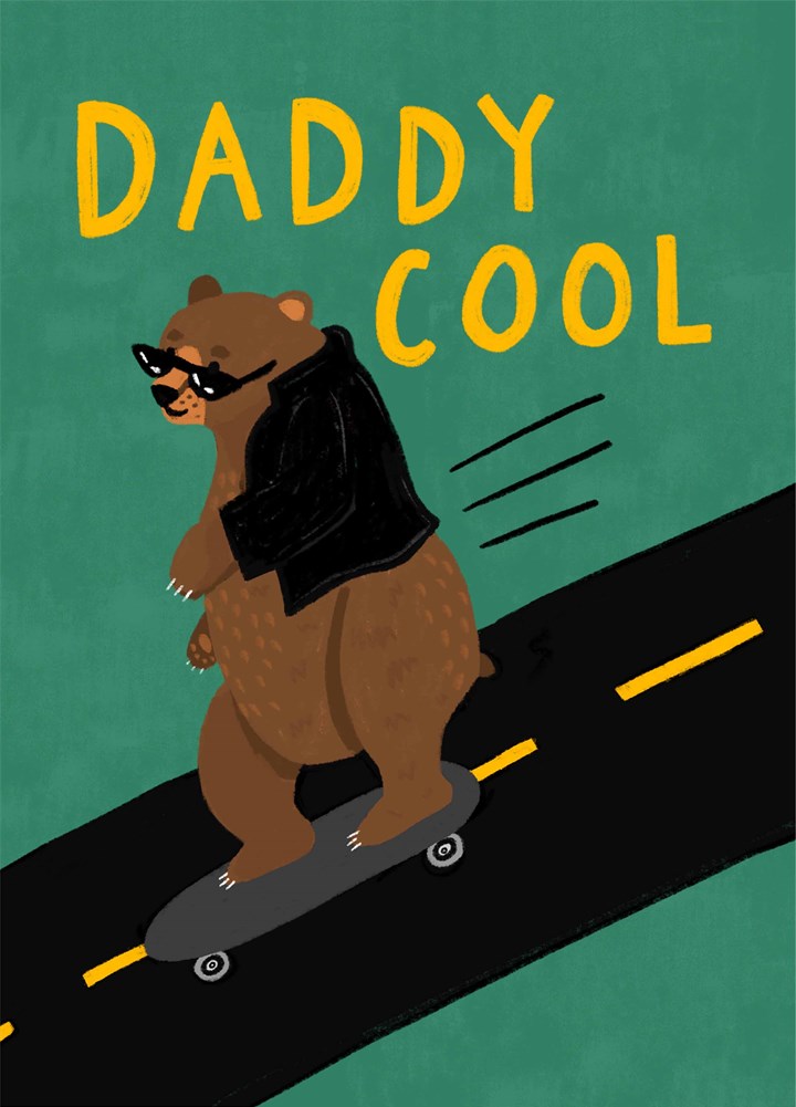 Daddy Cool Bear Card
