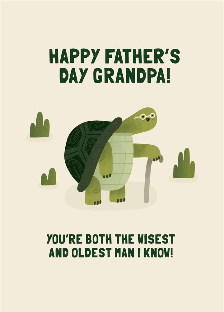 Grandpa Tortoise Father's Day Card