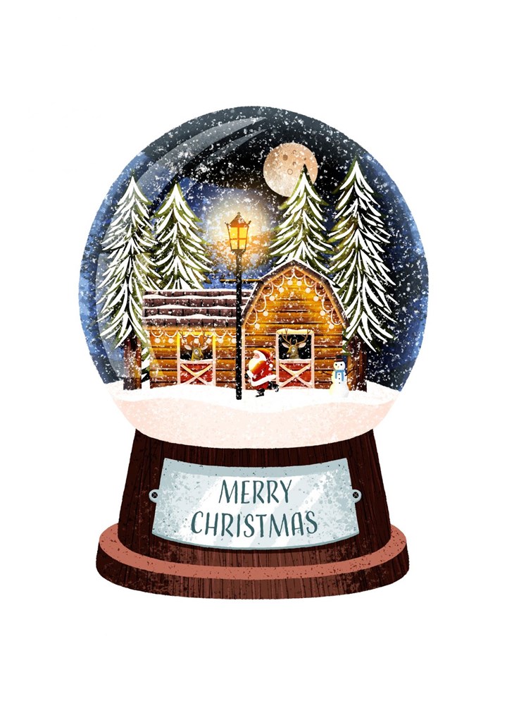 Christmas Snowglobe Card
