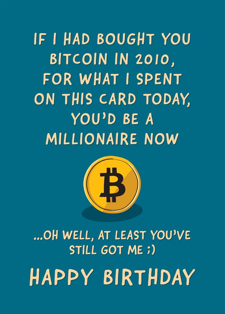 Bitcoin Birthday Card