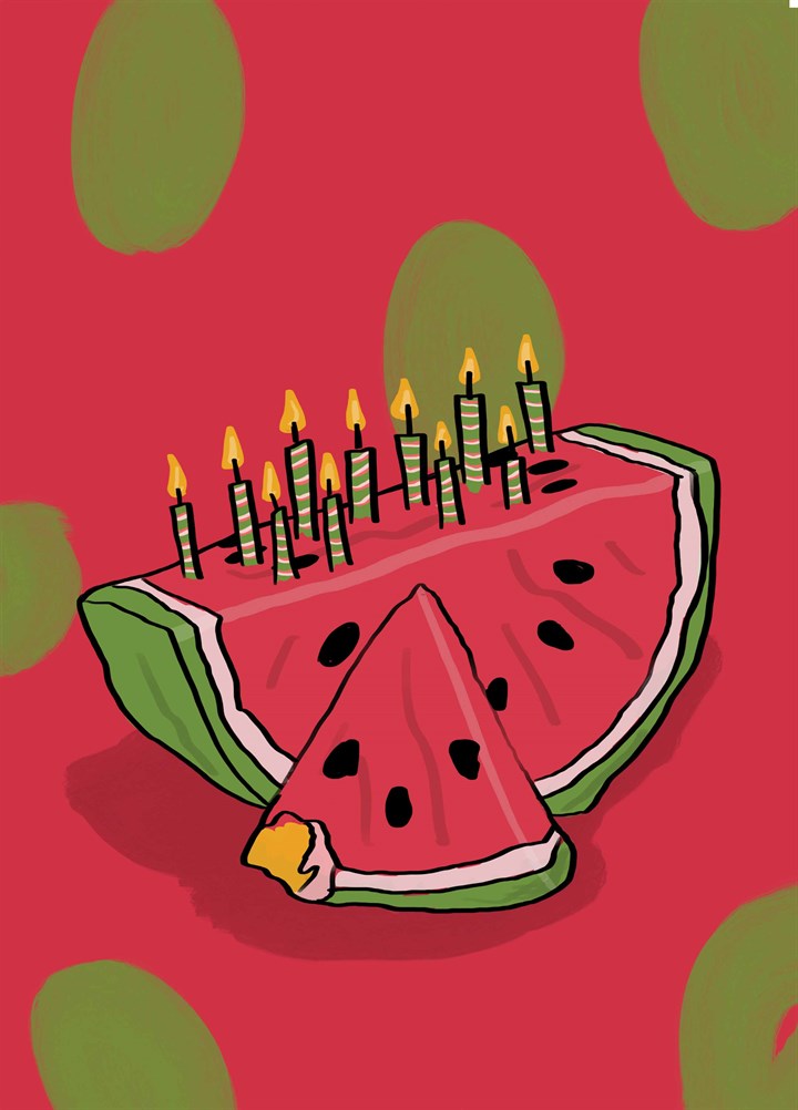 Watermelon Cake Card