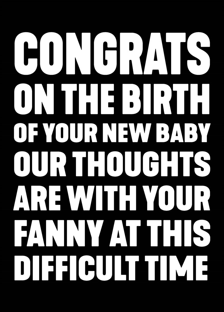 Congrats On The Birth Of Your New Baby Card