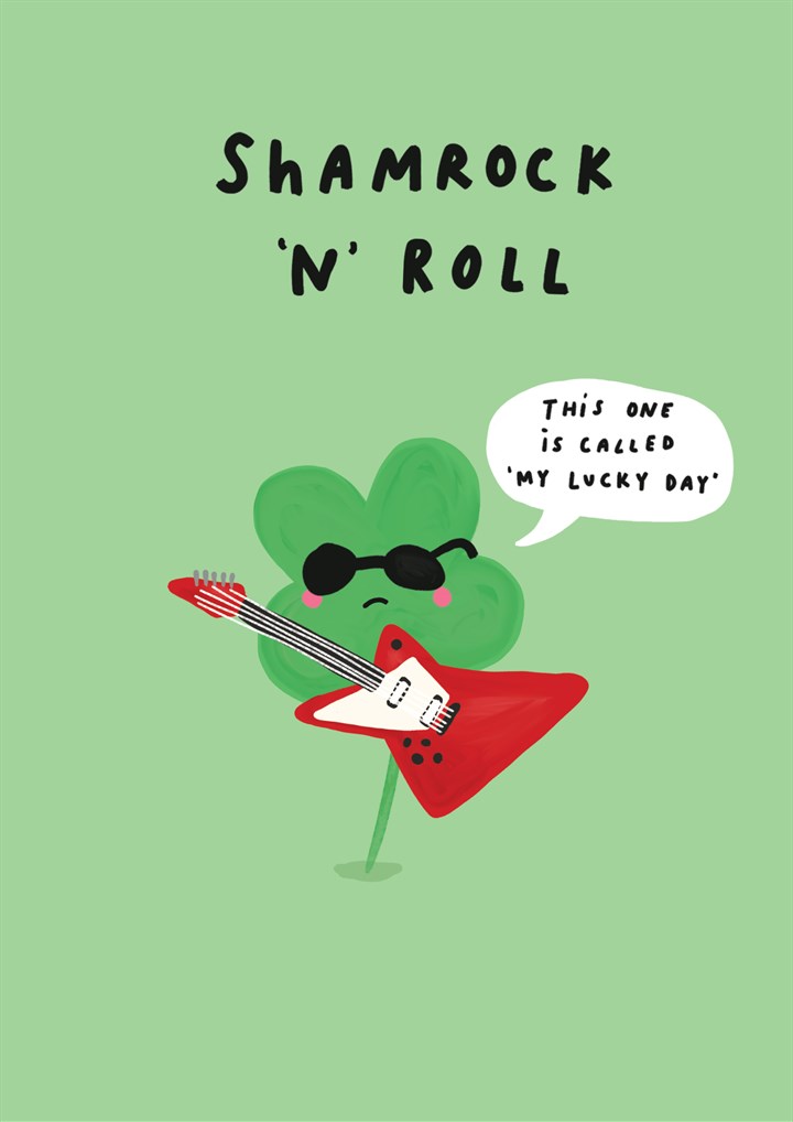 Shamrock 'N' Roll Card