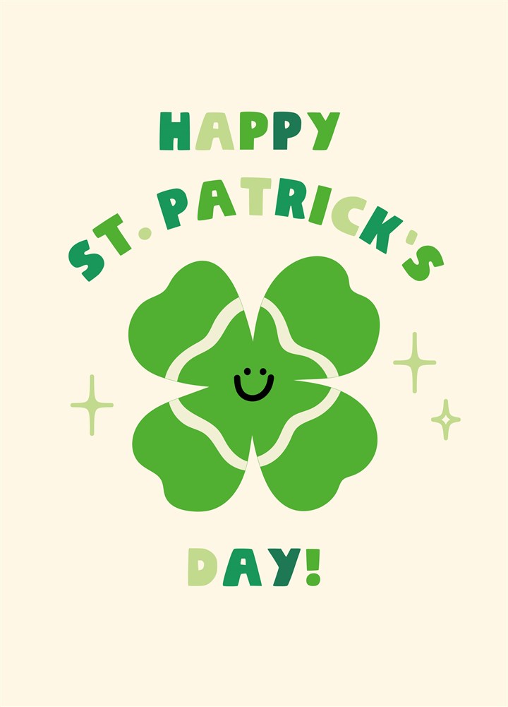 St. Patrick's Day Shamrock Card