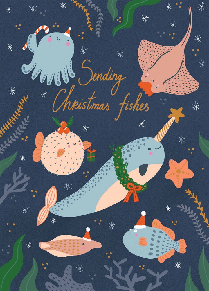 Sending Christmas Fishes Card