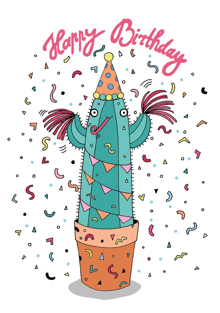 Happy Birthday Party Cactus Card