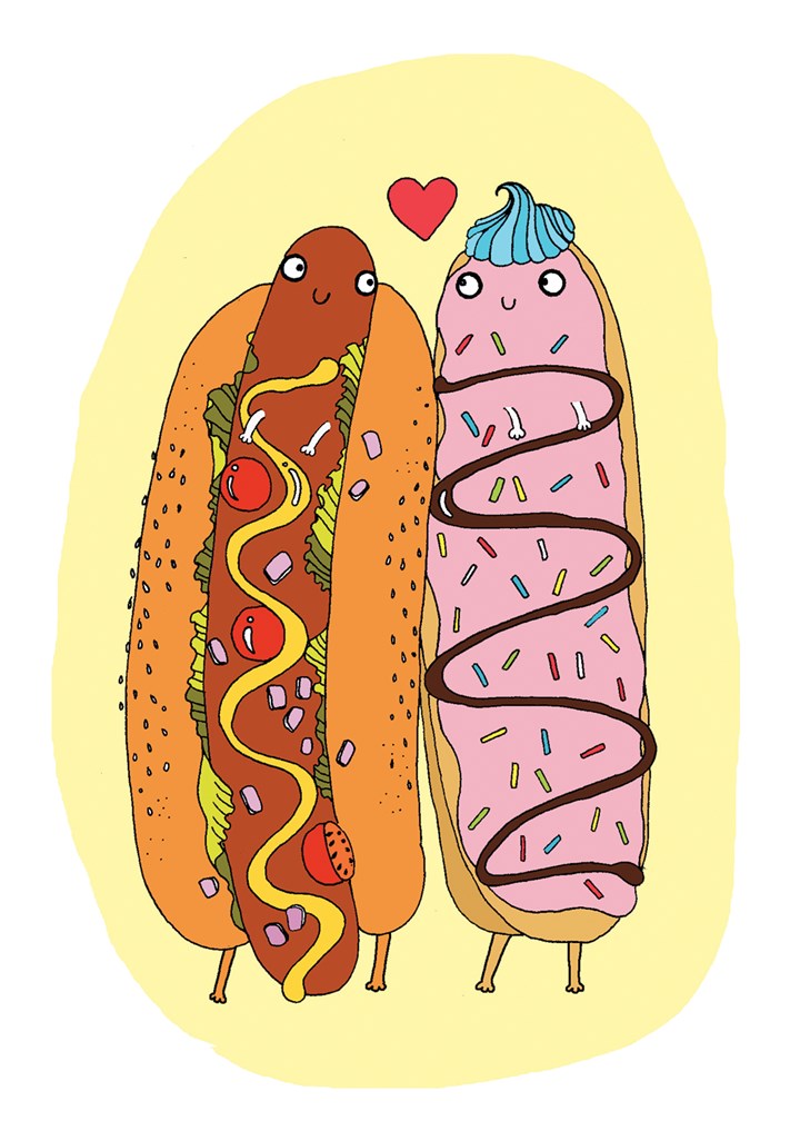 Hot Dawg And Sweet Buns Card