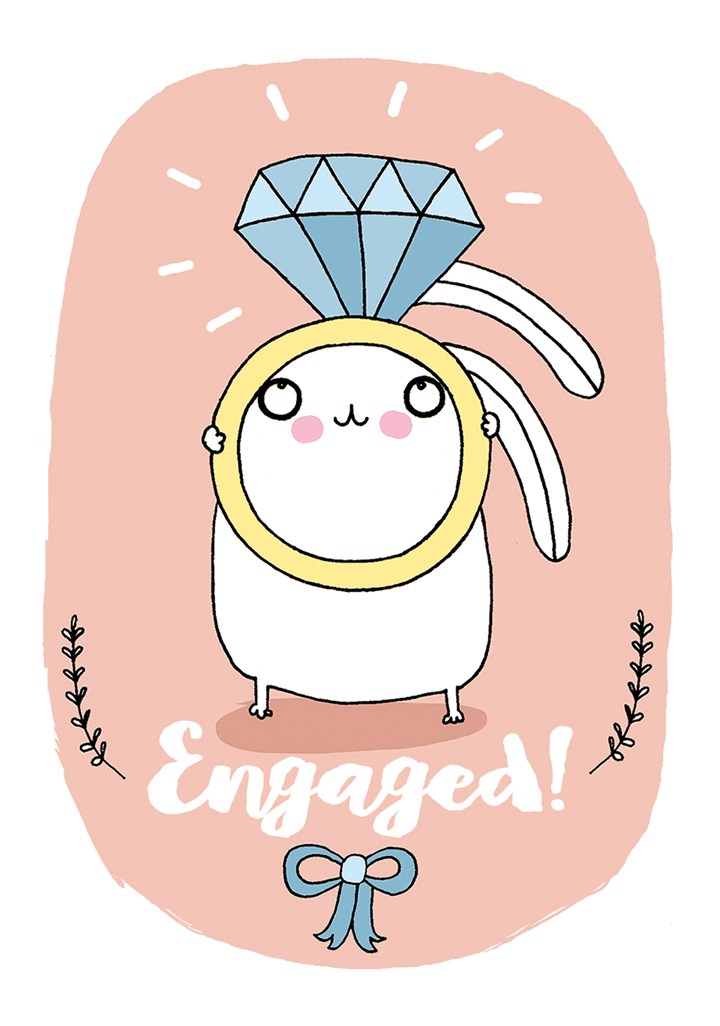 Bunny Engagement Ring Card