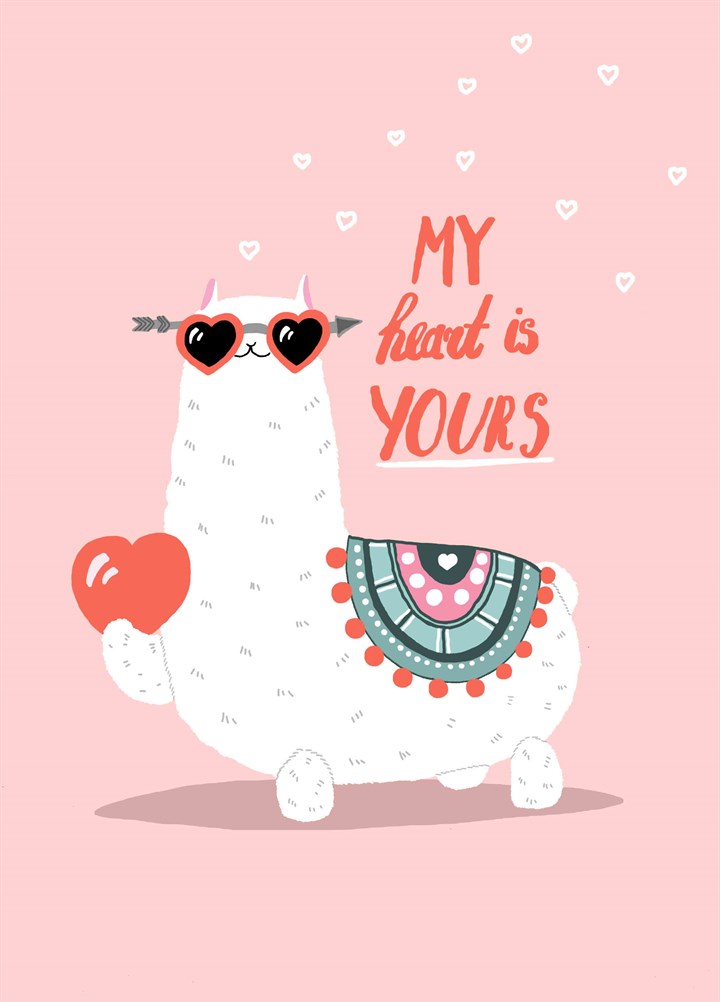 Llama Heart Is Yours Card