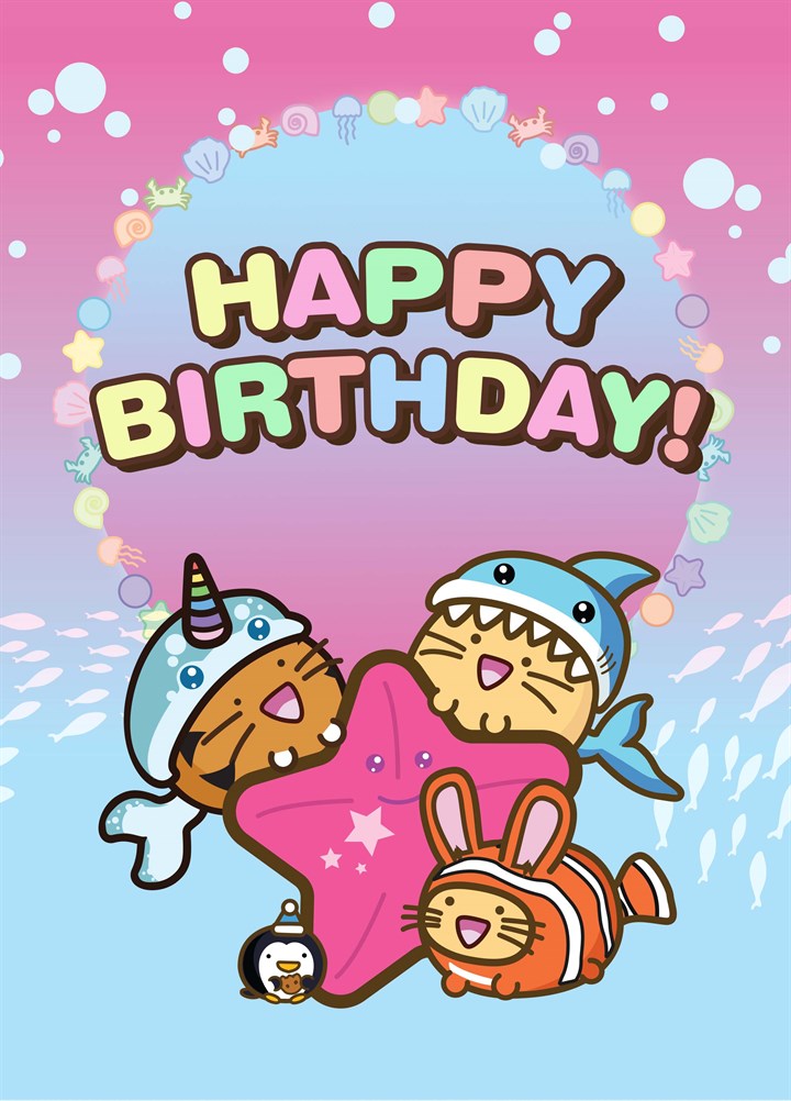 Fuzzball Happy Birthday Card
