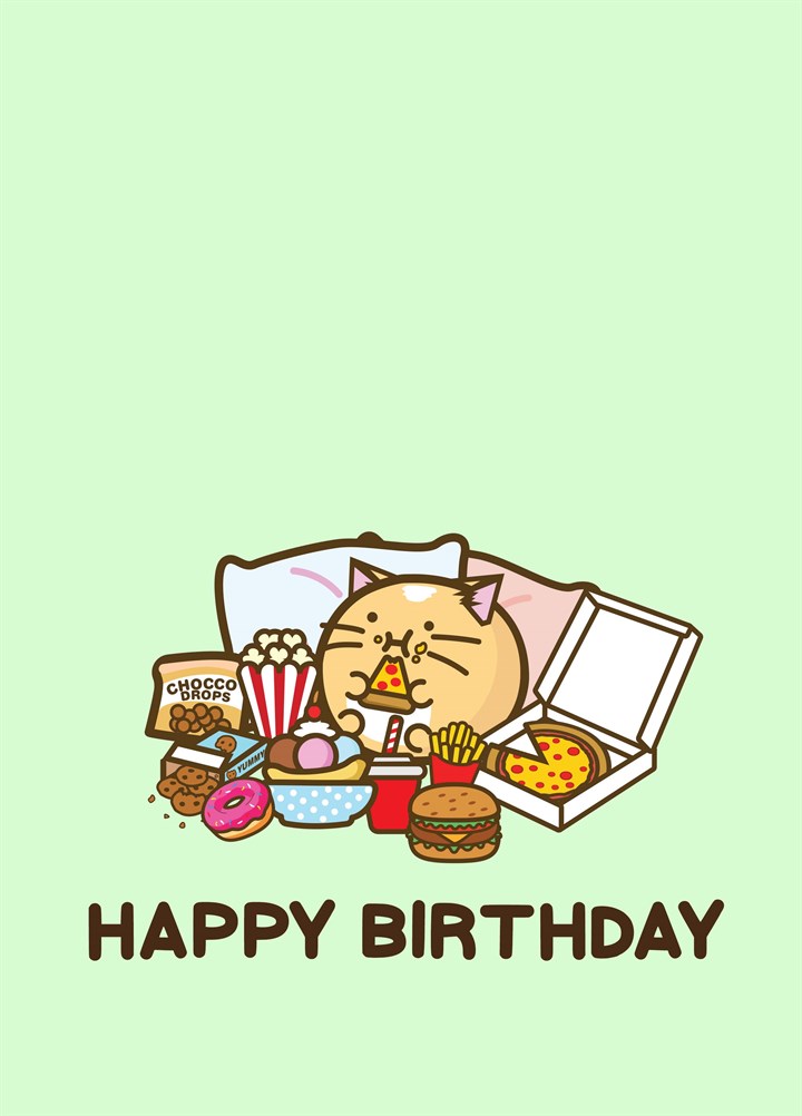 Happy Birthday Fuzzballs Cat Party Card