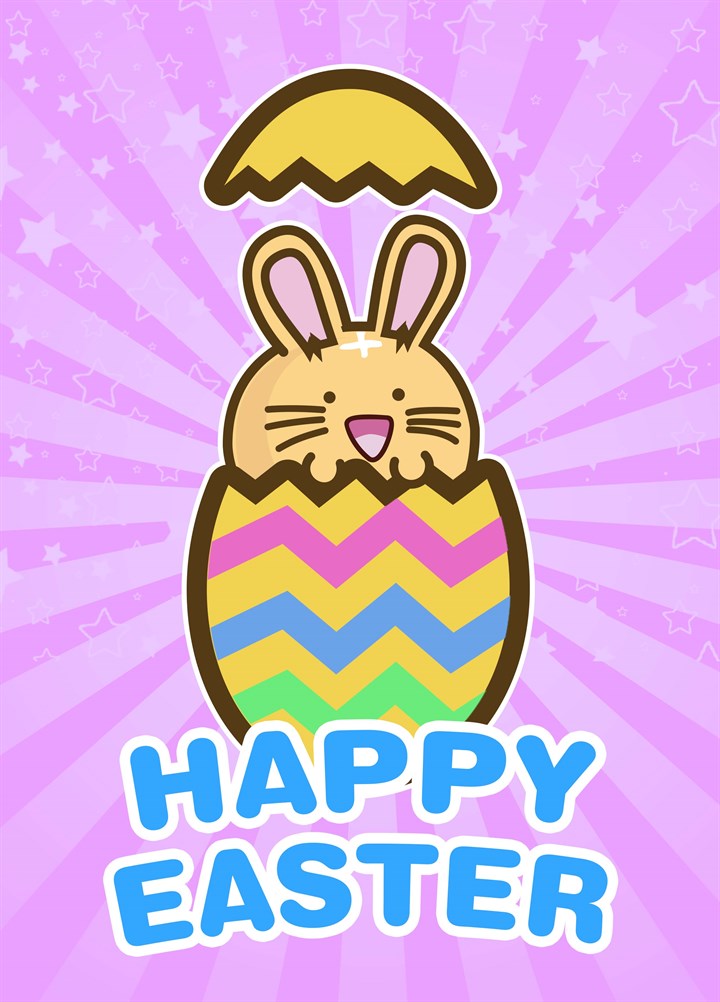 Happy Easter Fuzzball Egg Card