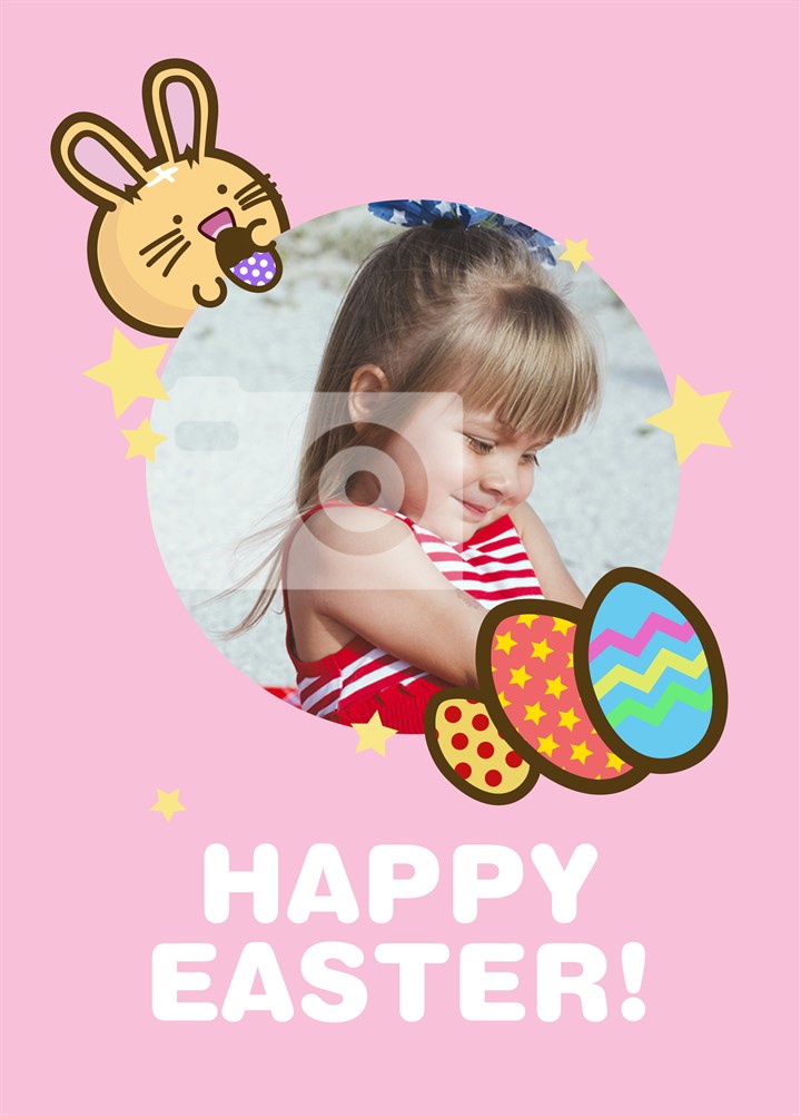 Happy Easter Fuzzball Photo Card