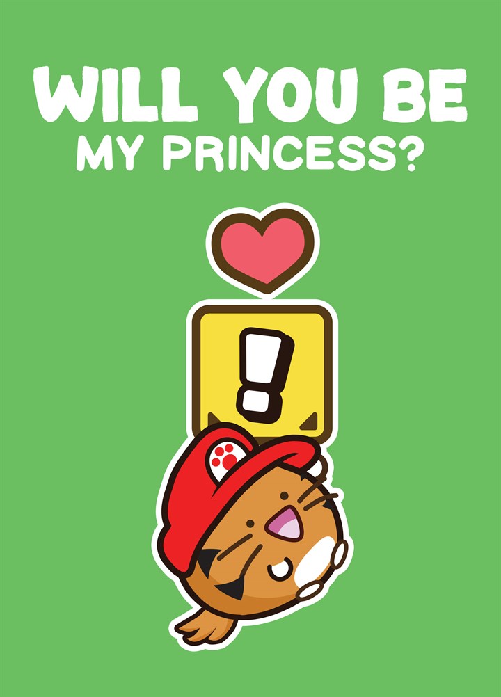 Will You Be My Princess Valentines Card