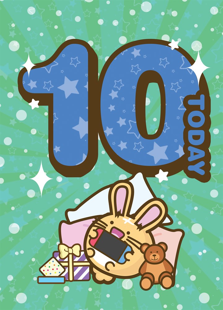 10 Today Birthday - Fuzzballs Card