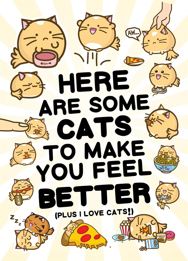 Here Are Some Cats To Make You Feel Better Card