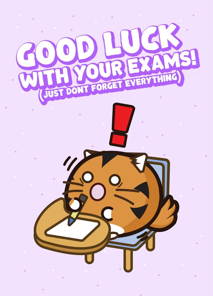 Good Luck With Your Exams Card