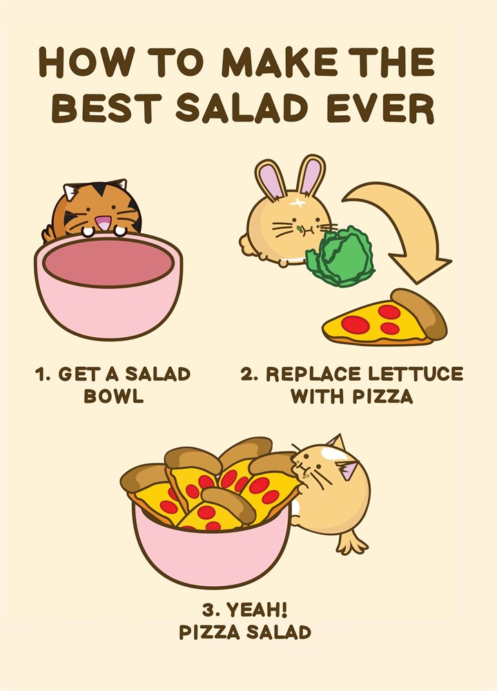 Pizza Salad Card