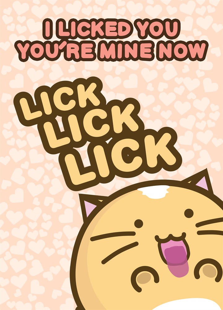 Lick Lick Lick Fuzzballs Card
