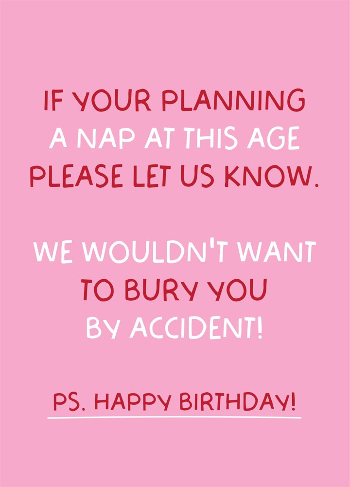 Funny Old Age Birthday Card