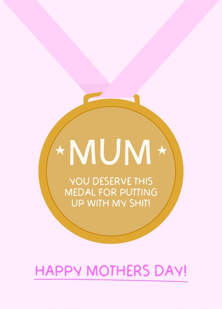 Funny Medal Mothers Day Card