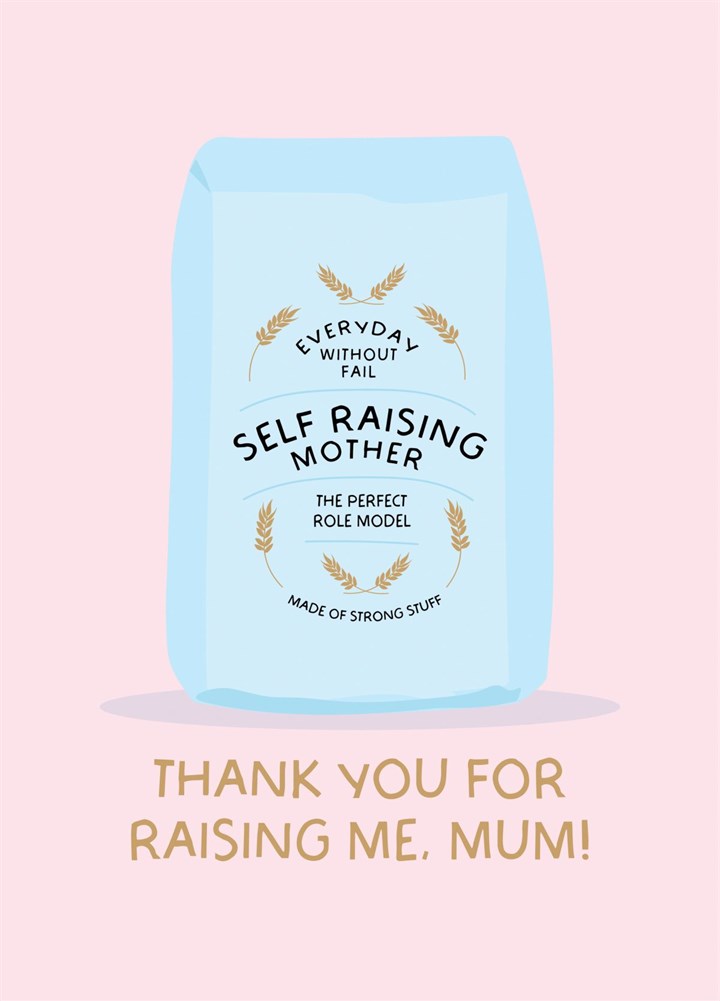 Punny 'Self Raising Mother' Single Mum Mothers Day Card