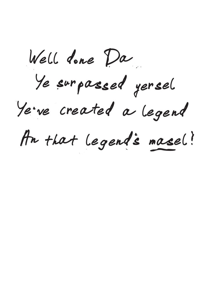 Da, Legend Card