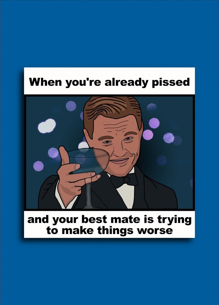 Leo Cheers Meme Card