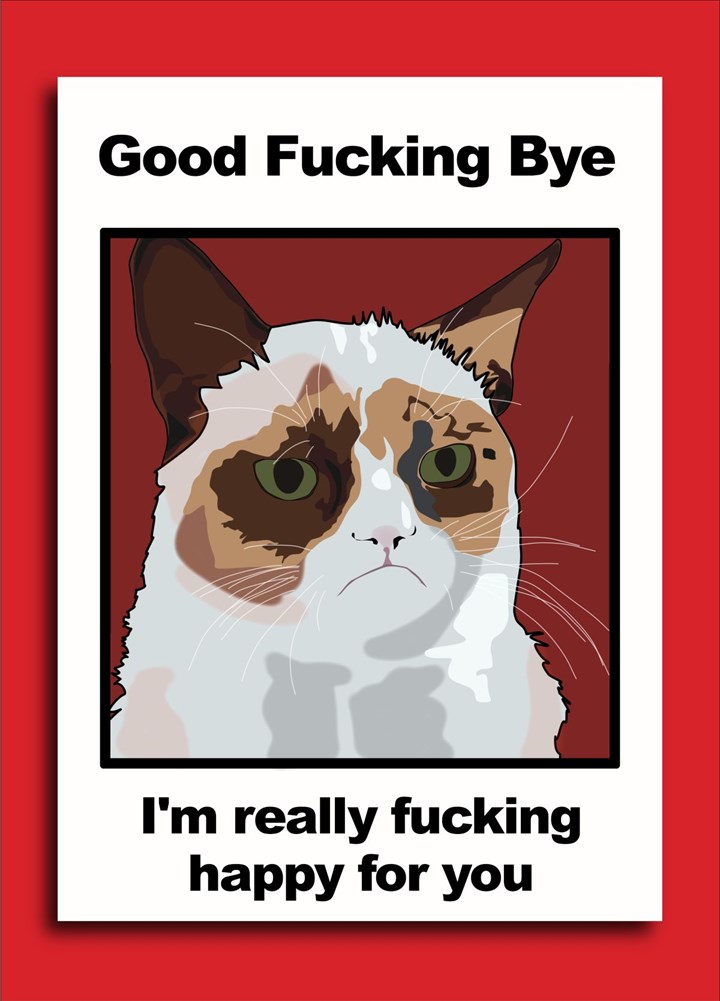 Grumpy Cat Meme (Goodbye) Card