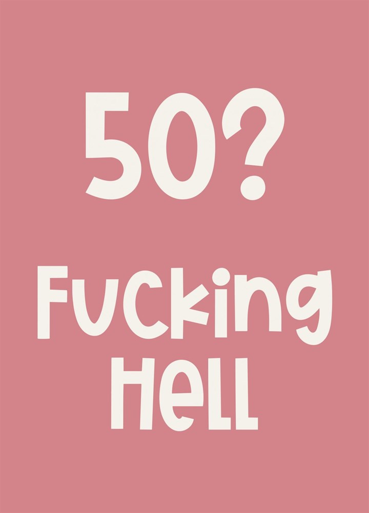 50 Fucking Hell Pink Card