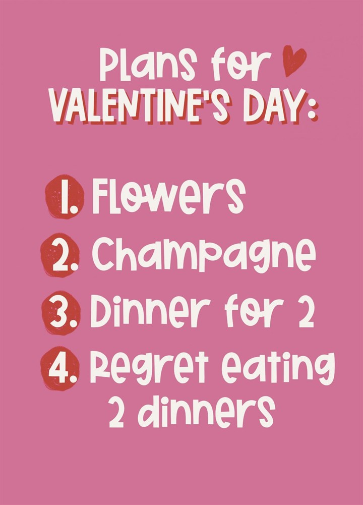 Valentine's Day Plans Card