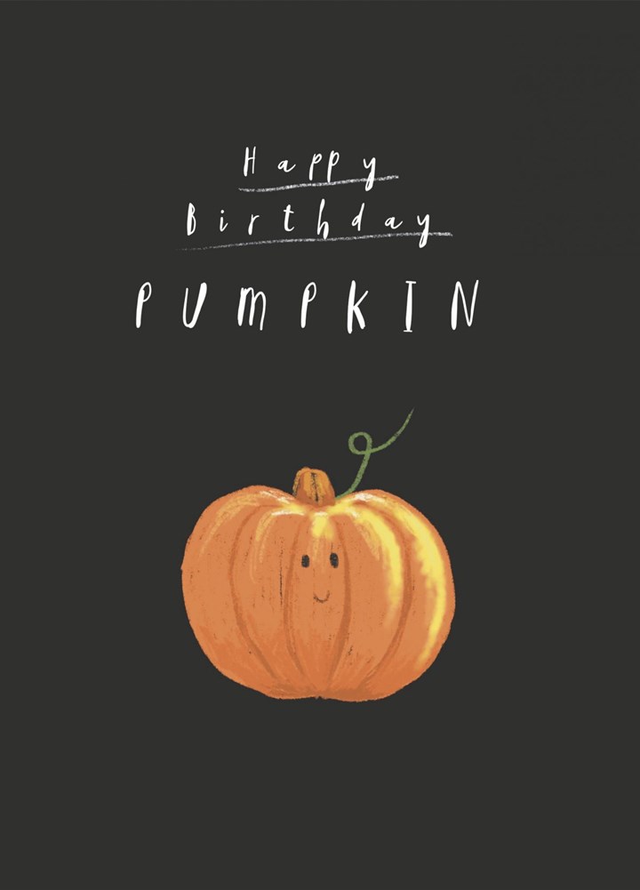 Happy Birthday Pumpkin Card