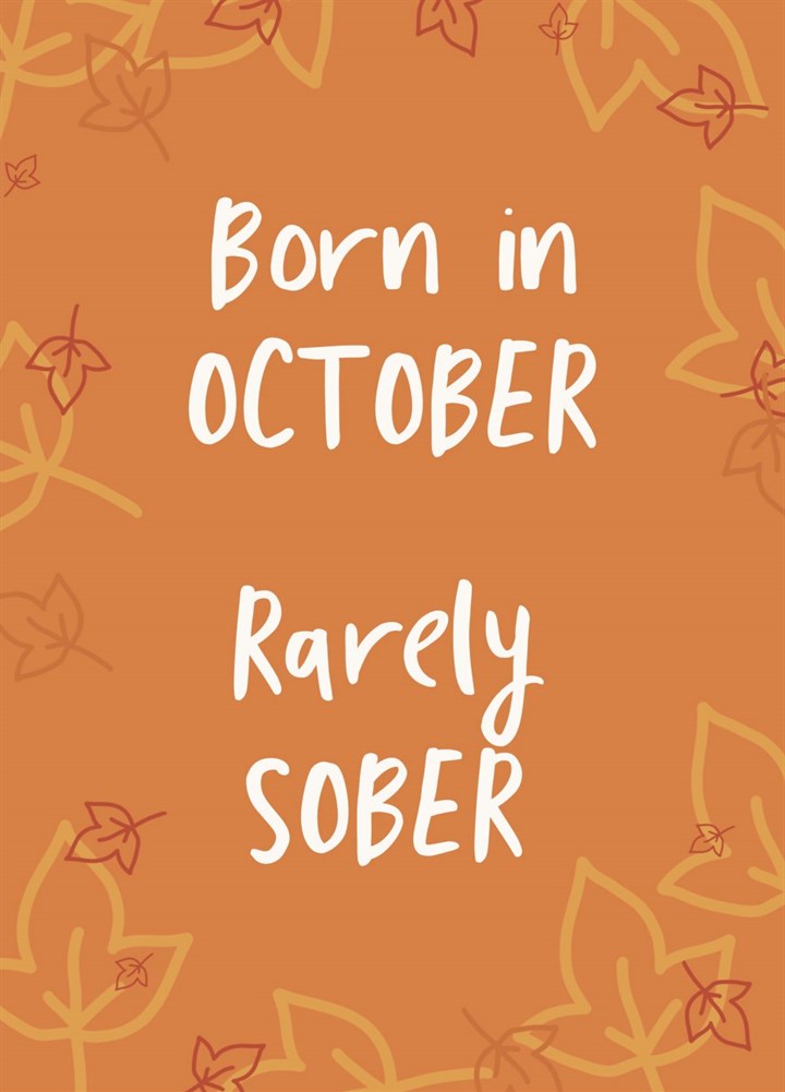 Born In October Card