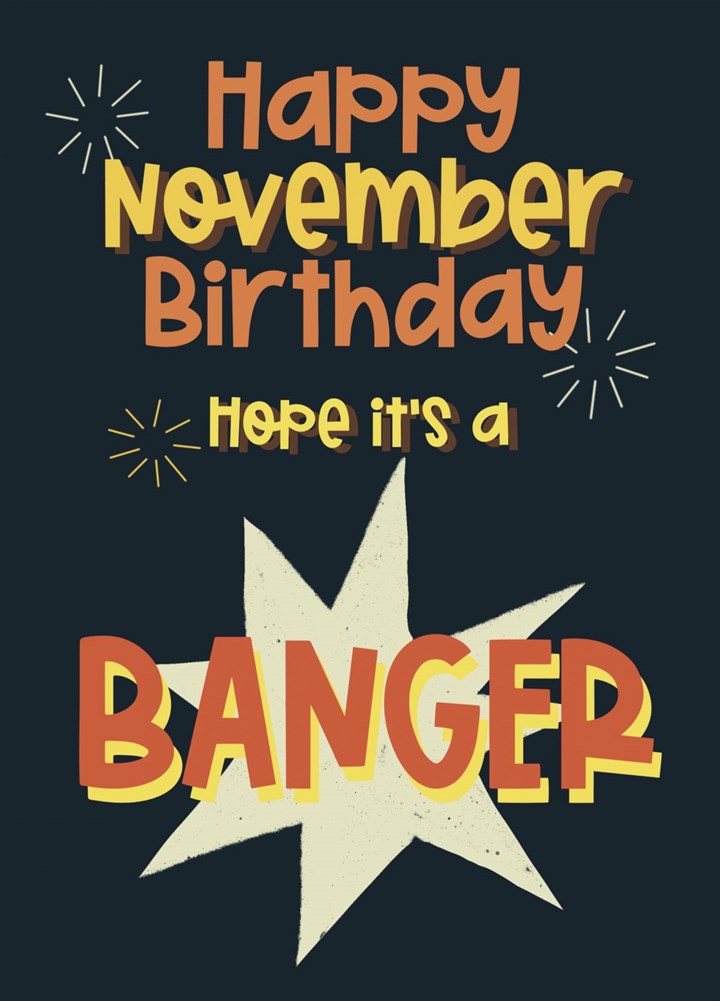 Happy November Birthday Card