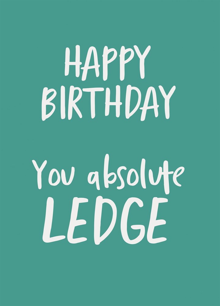 Birthday Ledge Card