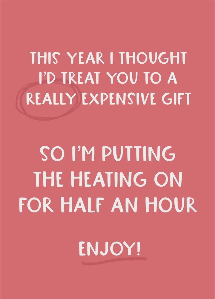 Happy Birthday Expensive Heating Gift Card