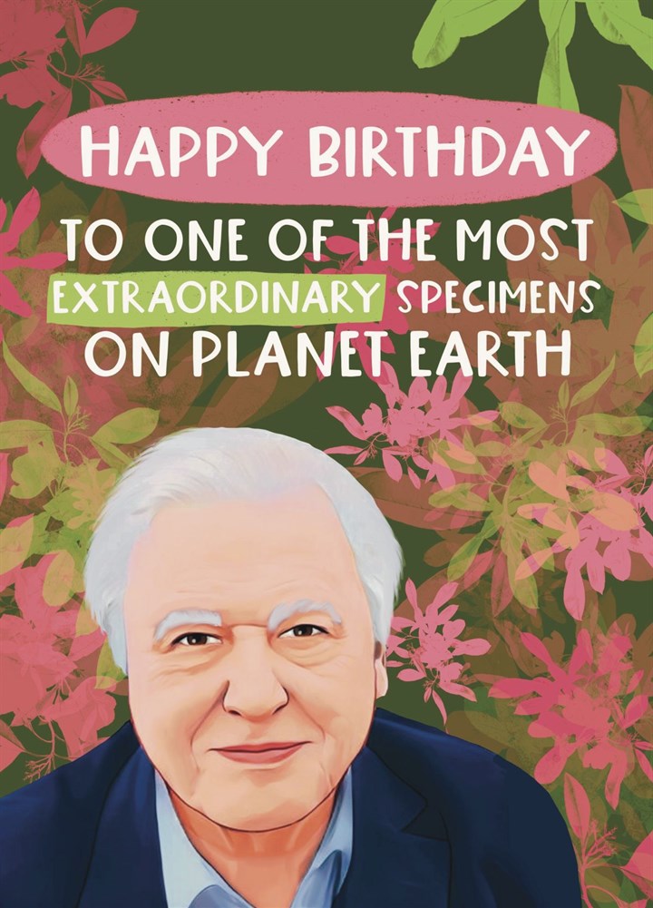 Sir David Attenborough Birthday Specimen Card