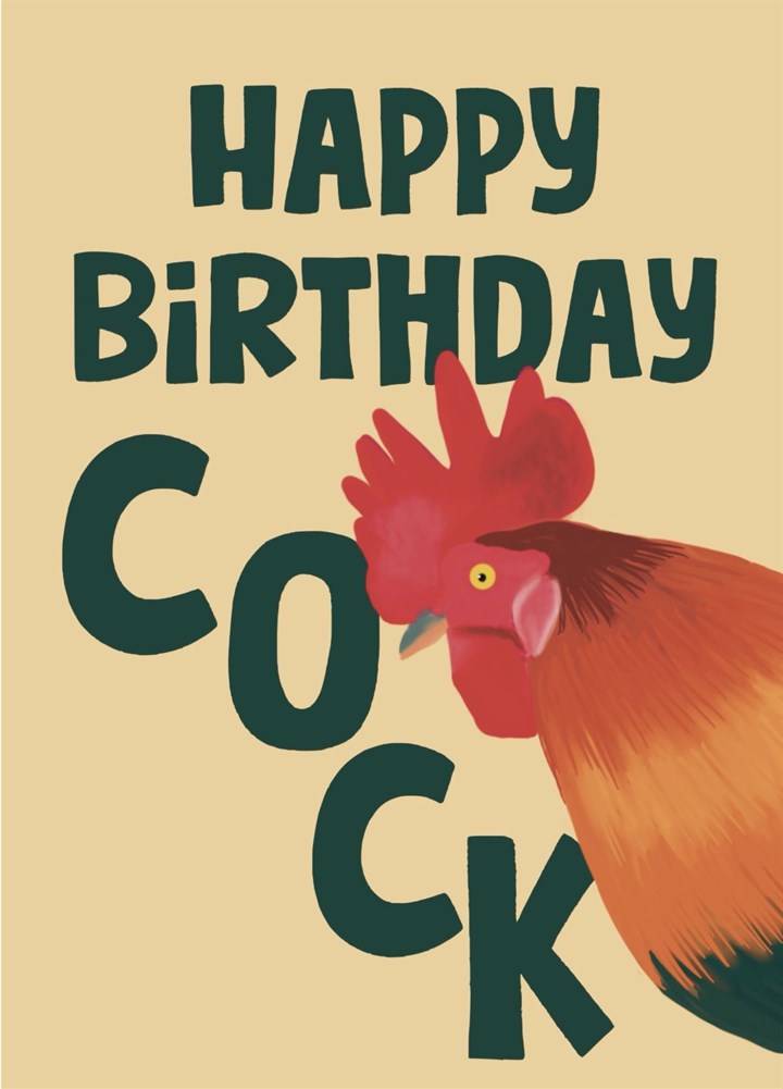 Happy Birthday Cock Card