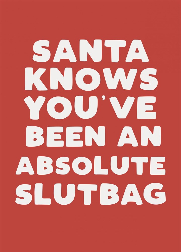Absolute Slutbag Christmas Card